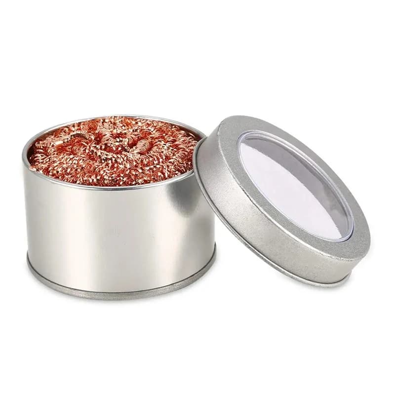 Cleaning ball, desoldering mesh filter for soldering iron