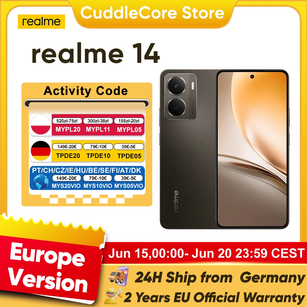 Smartfon realme 14 5G Wersja EU Snapdragon