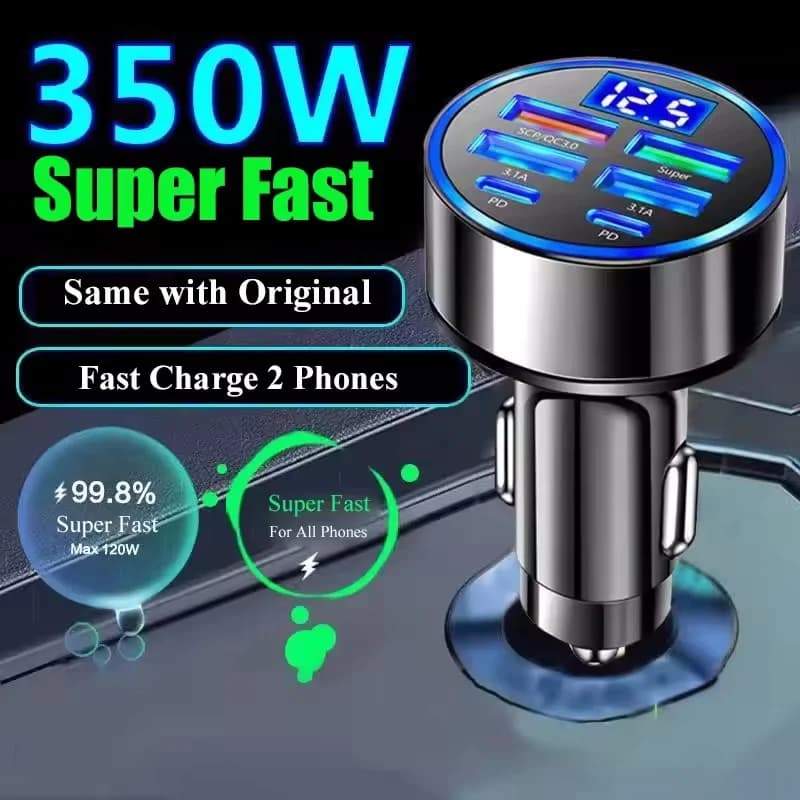 Ładowarka samochodowa USB 350W PD QC3.0 USB-C