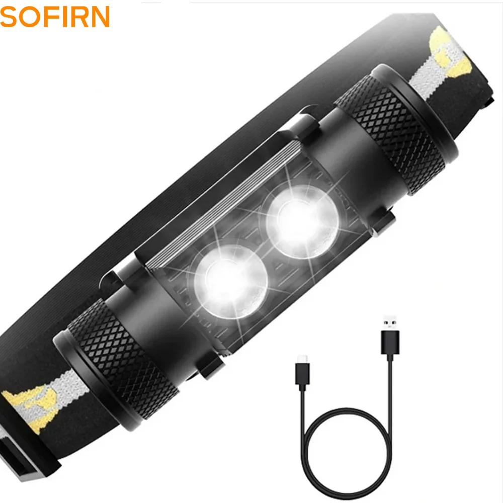 H25S налобний ліхтар 18650 headlight dual Luminus SST40