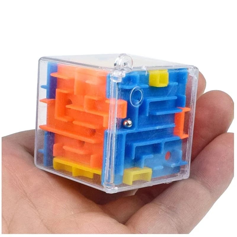 Mini 3D magiczna kostka magiczna sześciostronna przezroczysta