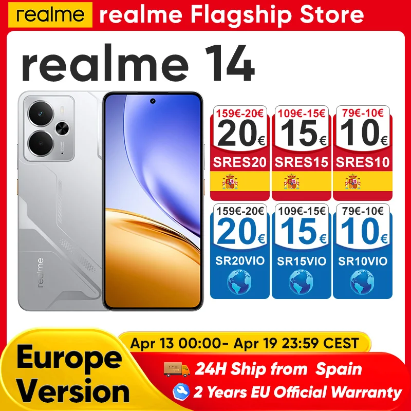 Smartfon realme 14 5G z ekranem AMOLED