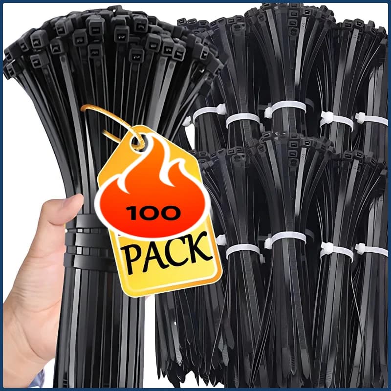 Self-locking Plastic Nylon Tie Black Fastening Strap