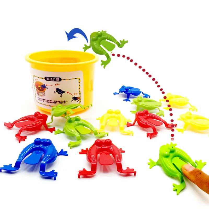 Jumping frog anti-stress toys, assorted calming figures