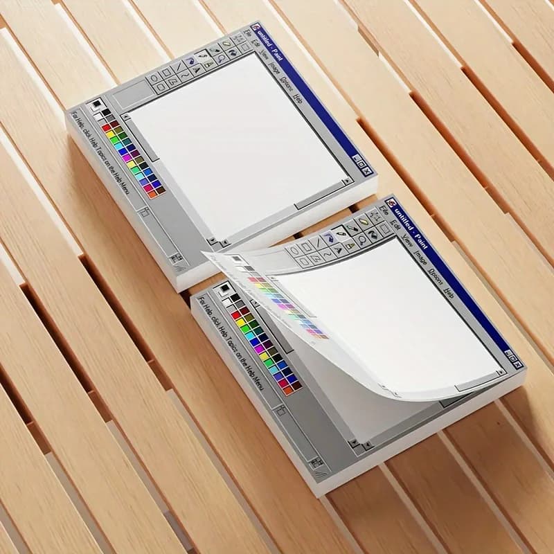 Vintage Computer Drawing Sticky Notes 50 Sheets