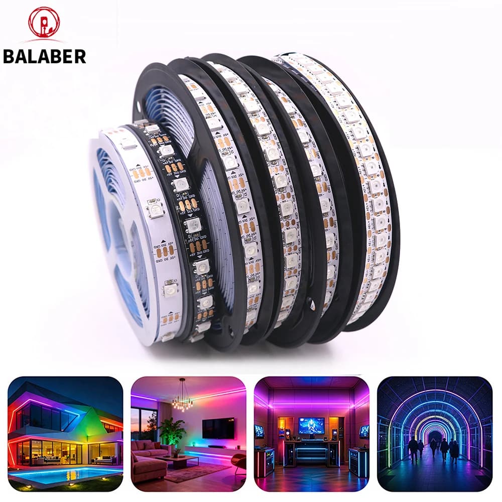 WS2812B Led Strip 5v 30/60/74/96/144 Leds Smart