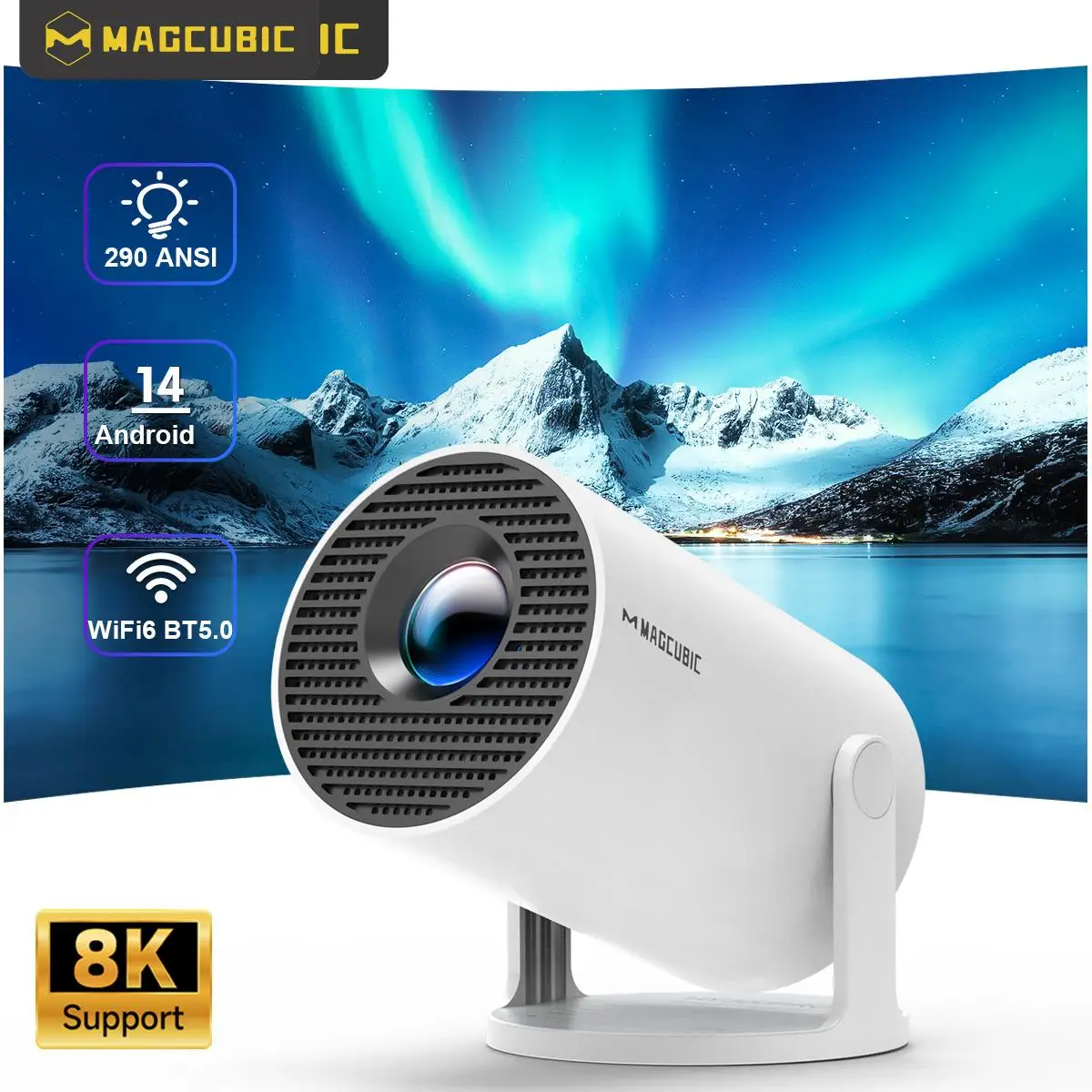 Magcubic Projector HY300 Pro 8K Android 14