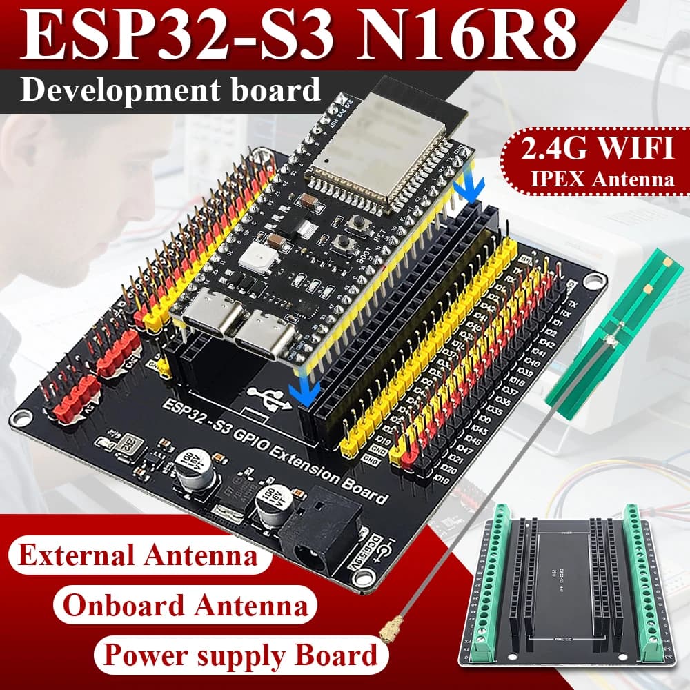 ESP32-S3 плата розробника з Expansion адаптер Kit