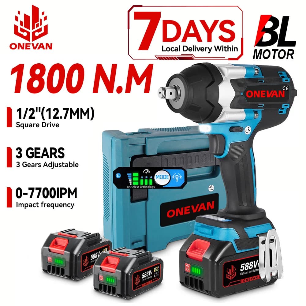 ONEVAN High Torque Cordless Brushless Electric Impact