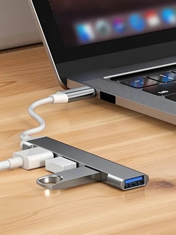 USB-C hub with OTG adapter
