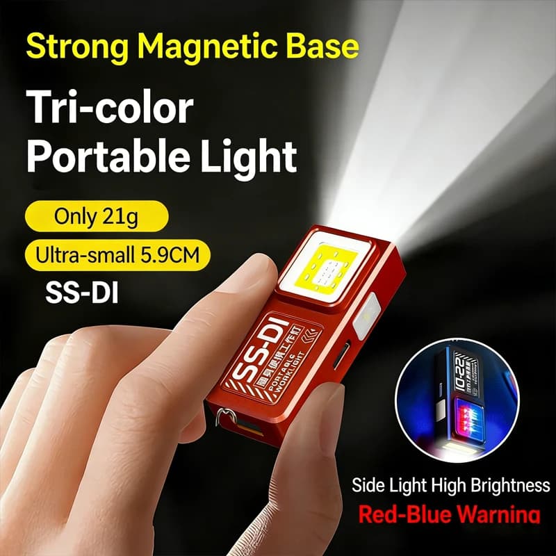 Mini COB LED Flashlight USB-C Rechargeable Powerful
