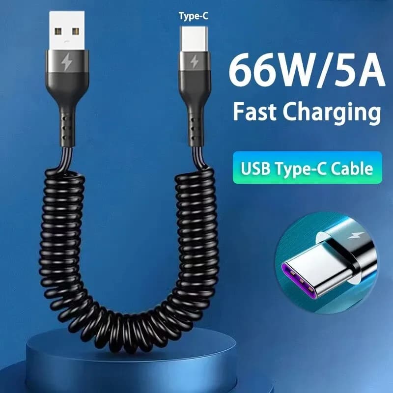 USB-C 66W Samochodowy kabel teleskopowy 5A