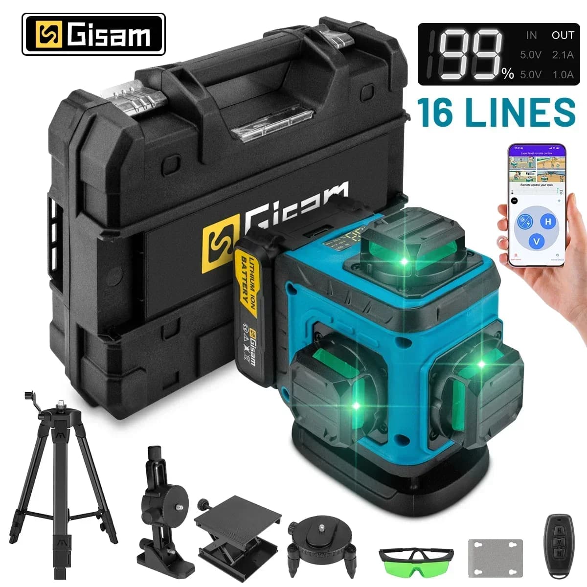 Gisam 4D 16 Lines 360°Self-leveling Laser Levels
