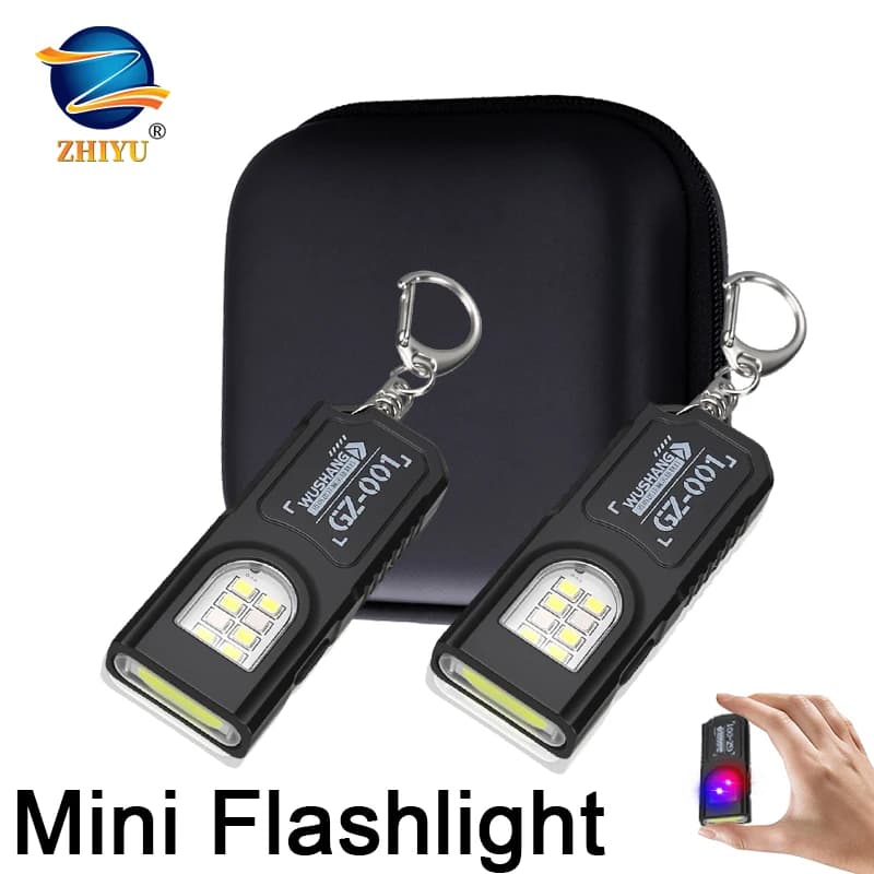 Потужний міні COB LED-ліхтарик-брелок USB