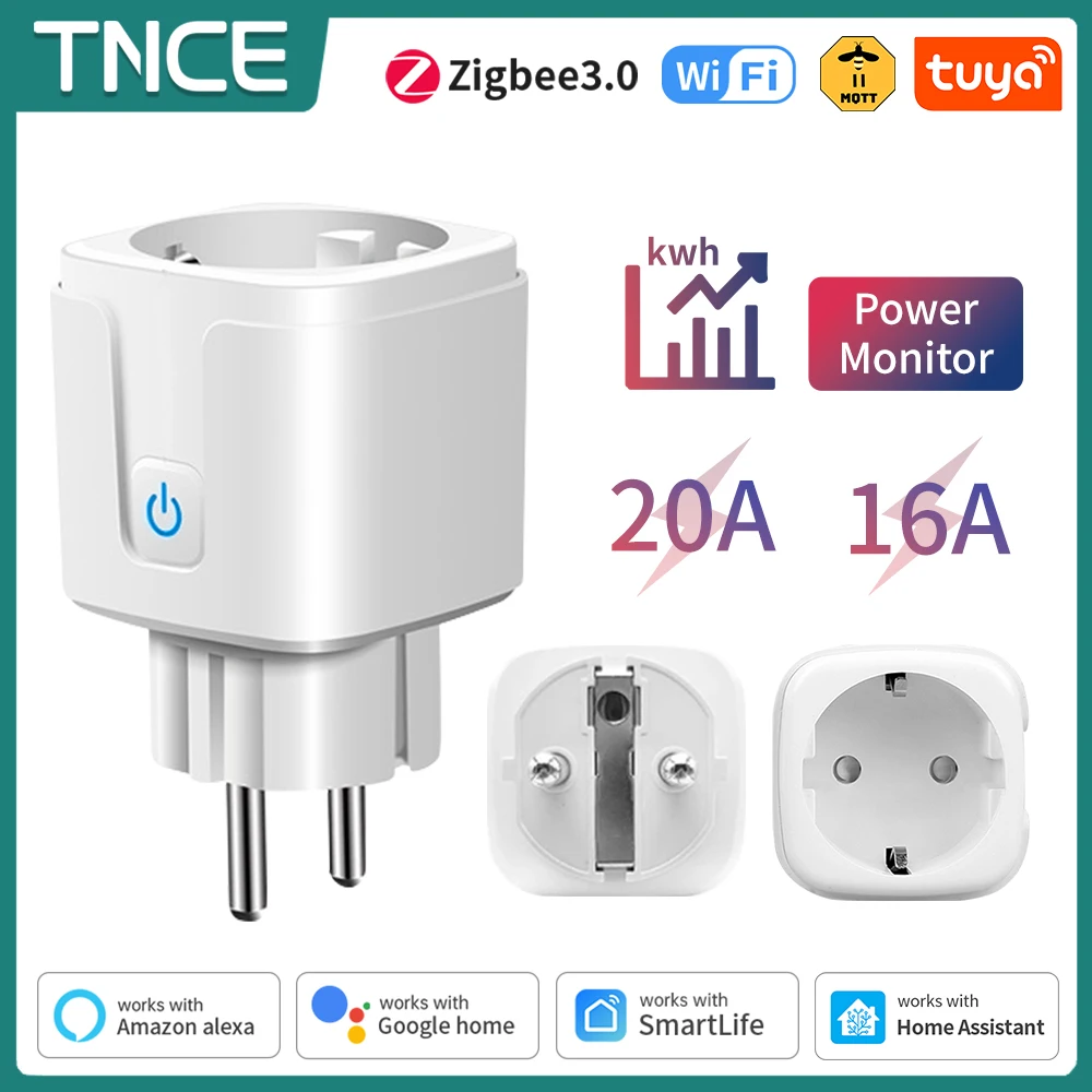 TNCE Tuya Wifi/Zigbee3.0 Smart Socket EU Plug