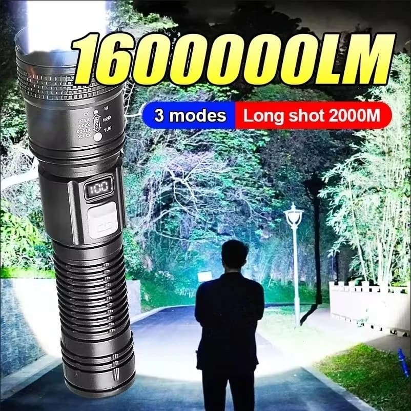 Mocna latarka LED z ładowaniem USB