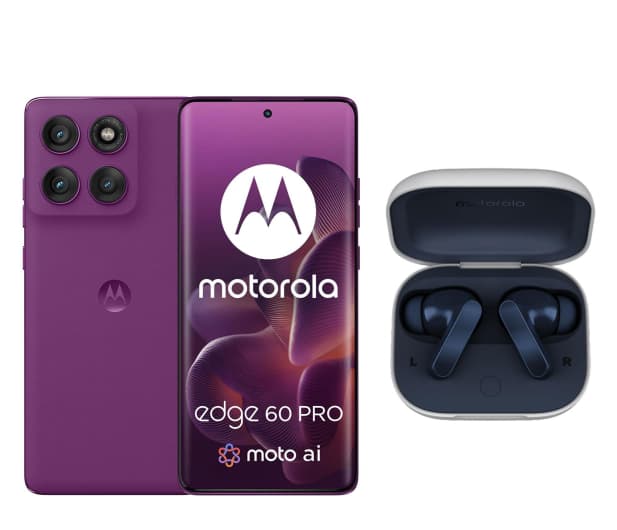 Zestaw Motorola edge 60 pro 5G 12/512GB Sparkling Grape 120Hz z Moto Buds