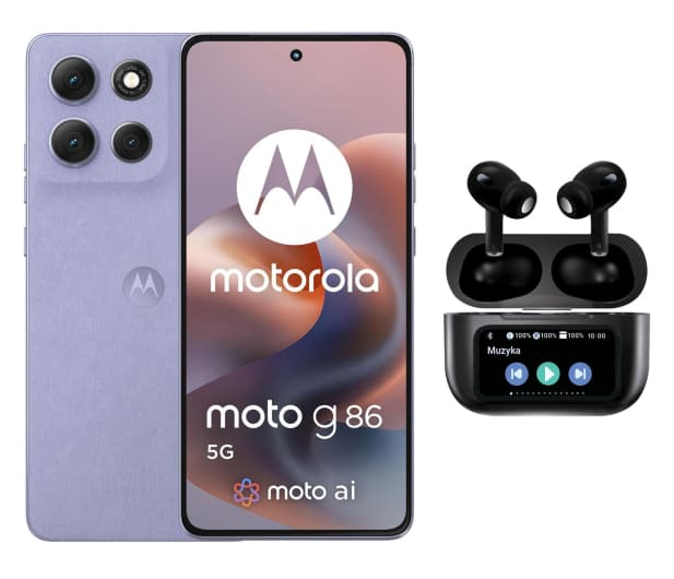 Zestaw Motorola moto g86 5G 8/256GB Cosmic Sky 120Hz ze Smart Buds Pro